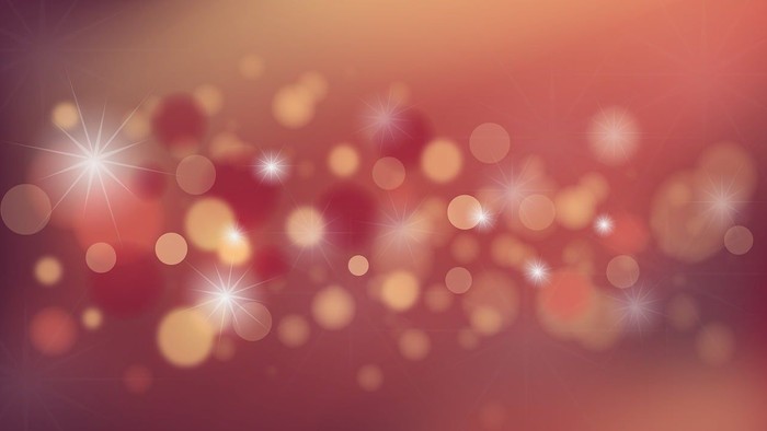 Leuchtende Bokeh-Effekte auf rotem Hintergrund