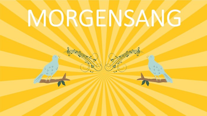 To dvale på piano med to fugle på hver side