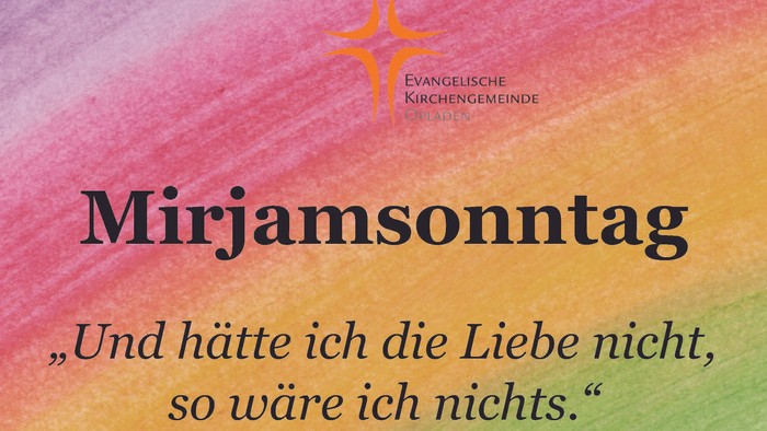 Mirjamsonntag, Gottesdienst am 14. September um 11 Uhr in der Kirche Quettingen, Kolberger Straße 16, 51381 Leverkusen