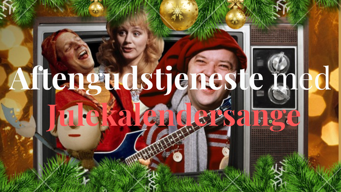 Aftenstjæneste med julekalendersange, kort og spising for 35 kr.
