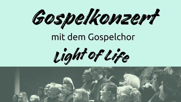 Werbeplakat für ein Gospelkonzert mit dem Chor 
