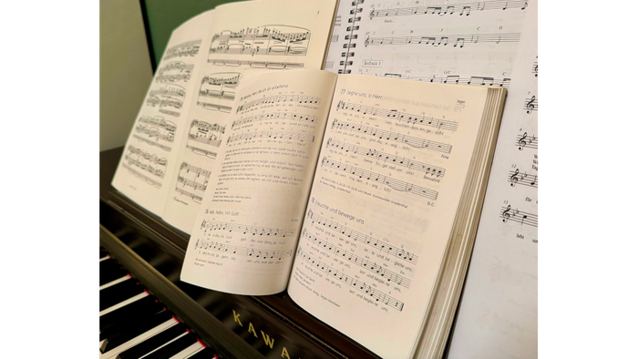Noten am Klavier