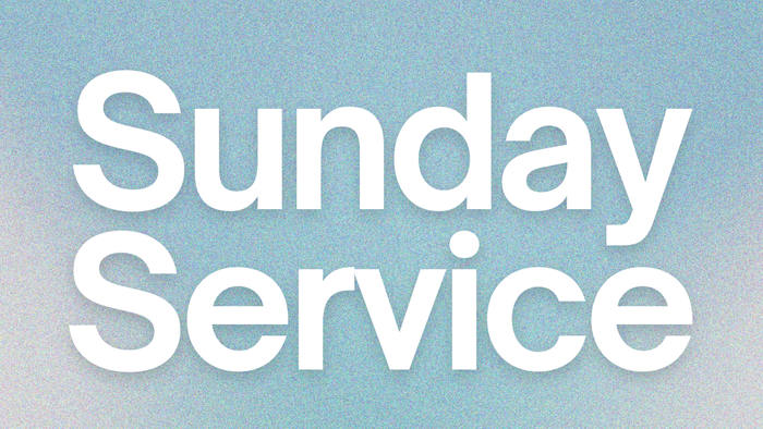 clipart stating Sunday Service