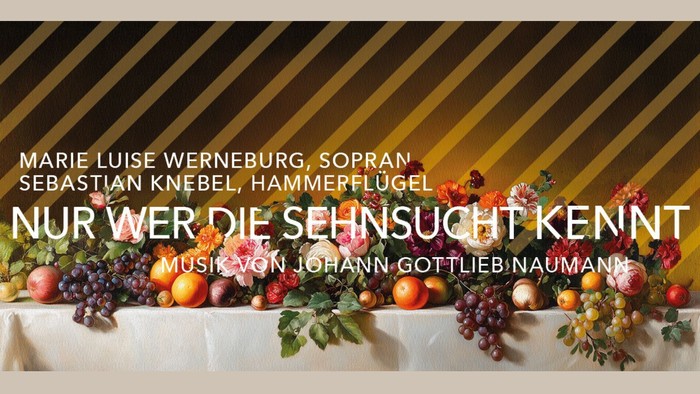 Grafik mit Tisch, auf dem Früchte liegen, dazu Textinfos zum Konzert