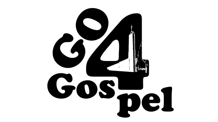 Das Bild zeigt das Logo von "Go4Gospel" mit einem Mikrofon und Text.