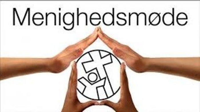 Fire hånders skaber en kreds om et symbol med teksten