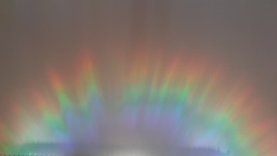 Bunte, verschwommene Lichter auf Bühne