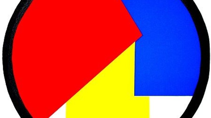 Das Bild zeigt drei farbige Segmente in einem Kreis: rot, gelb und blau