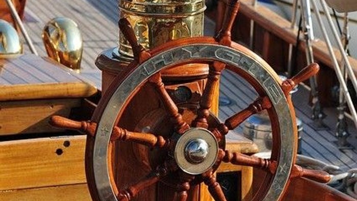 Steuerrad Schiff Holz