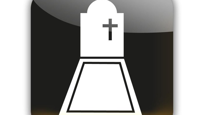 Das Bild zeigt eine weiße Schachfigur, den Bischof, vor einem dunklen Hintergrund.