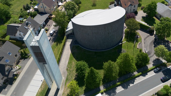 Künzell Kirche St. Antonius Luftaufnahme