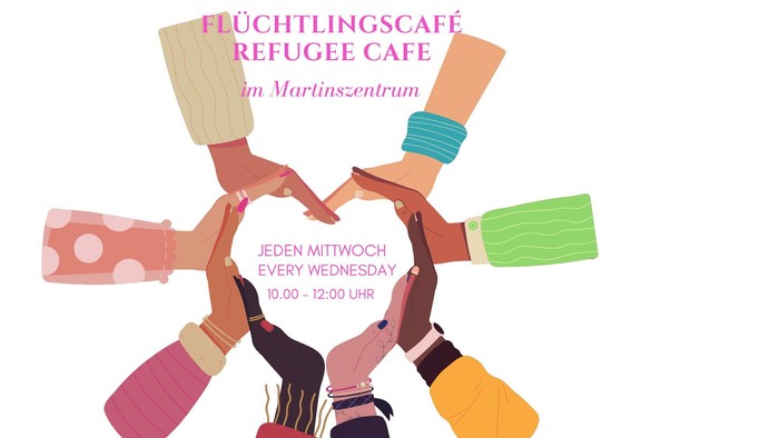 Flyer vom Flüchtlingscafé im Martinszentrum