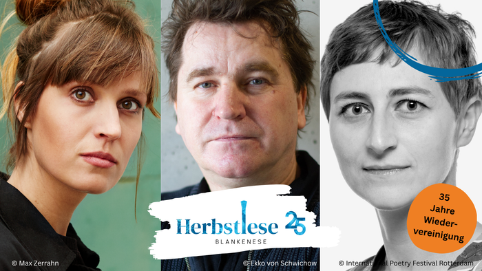 Drei Personen, 35 Jahre Wiederverklärung, Poetry Festival Ruhrgebiet