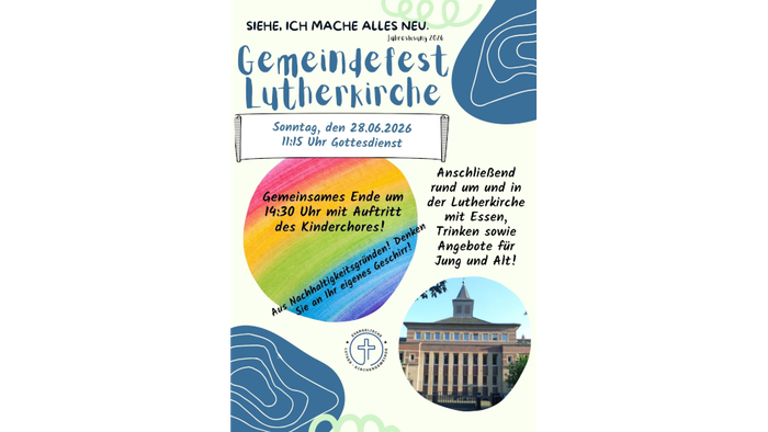 Plakat zum Gemeindefest am 28. Juni 2026