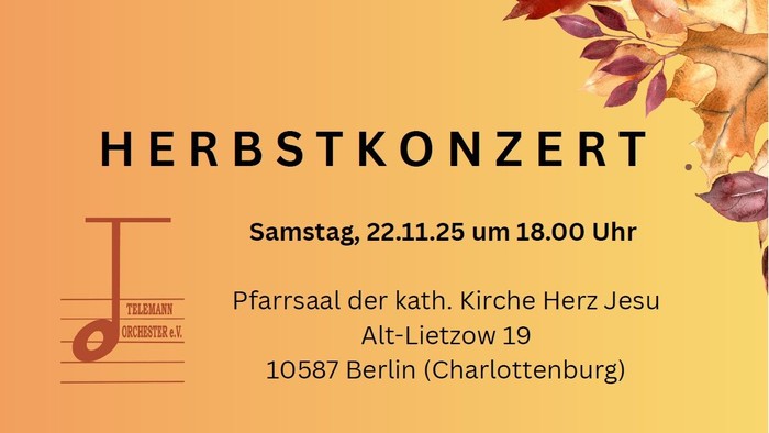 Herbstkonzert Telemann Orchester