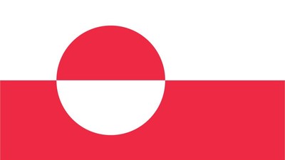 Flaget har en rød og hvid skjoldvåben i midten