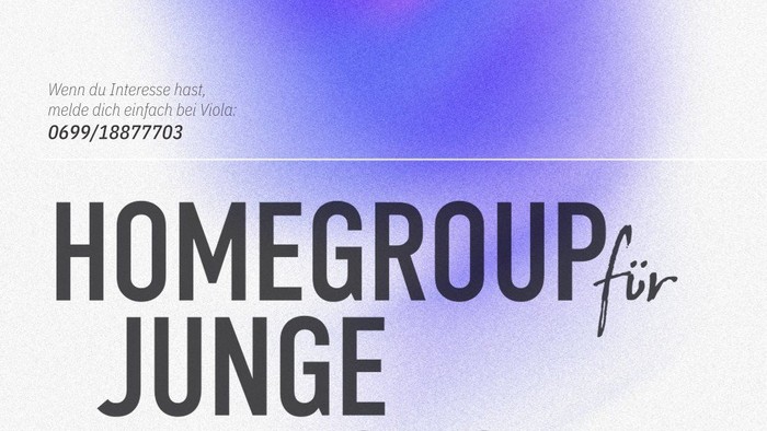 Einladung Homegroup Junge Erwachsene