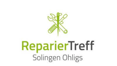Das Logo zeigt einen Schraubenschlüssel und eine Zange, begleitet vom Text 'ReparierTreff Solingen Ohligs'.