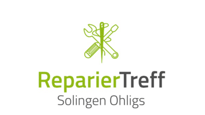 Das Logo zeigt einen Schraubenschlüssel und eine Zange, begleitet vom Text 'ReparierTreff Solingen Ohligs'.