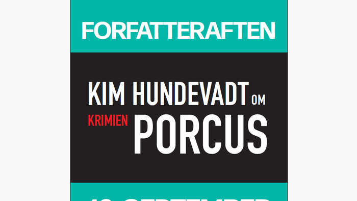 Forfatternaften med Kim Hundevadt om Krim og Porcus 16. september, 18.30-21, Grønlands kirken