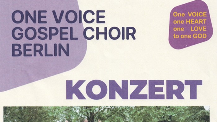 Einladung zum Konzert des One Voice Gospel Choir Berlin am 13.09.2025 in der Gustav-Adolf-Kirche