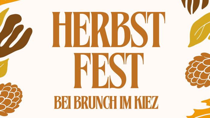 Einladung zum Herbstfest in den Farbtönen Braun und Orange