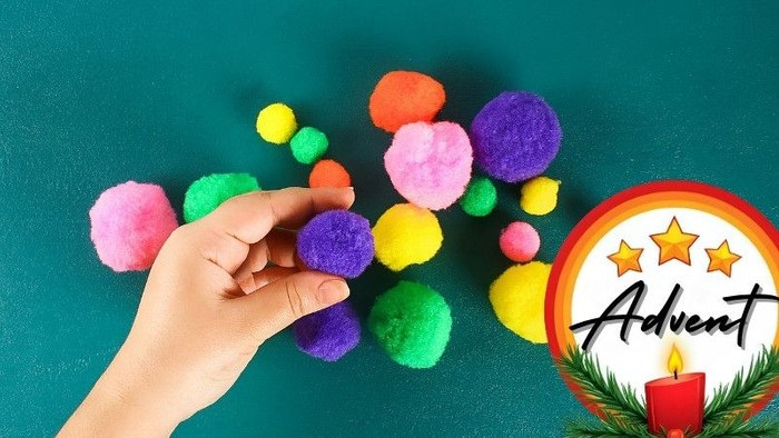 Bunte Wattebäusche