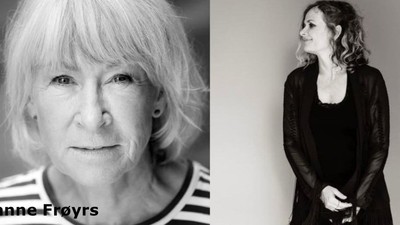 To billeder af kvinden Hanne Frøys, en kvinde med kort hår og en kvinde med langt hår.