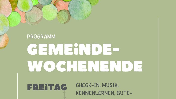 flyer Gemeindewochenende mit QR Code für Anmeldung