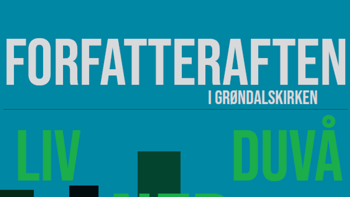 Plakat til forfatteraften med titlen 