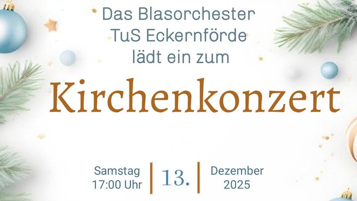 Weihnachtliches Plakat des Konzerts - Text, s. dem Artikel 