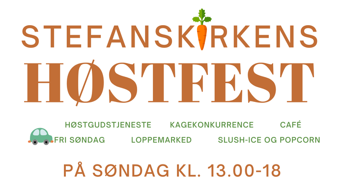Stefanskirkens Høstfest med aktiviteter, kagekonkurrence og café