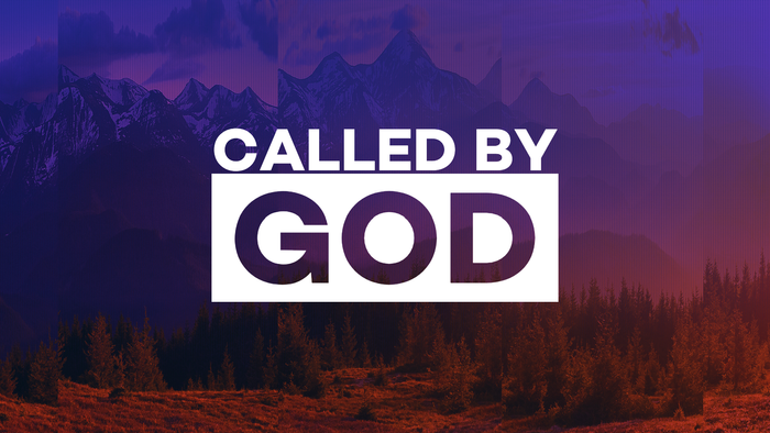 Mountain landscape with text