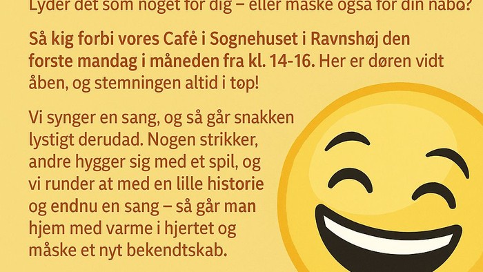 Tilbud på cocktail og ekstra smil med Café i Sognehuset i Ravnsbjerg.
