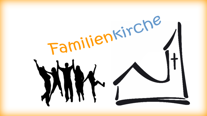 Familienkirche mit glücklichen Menschen