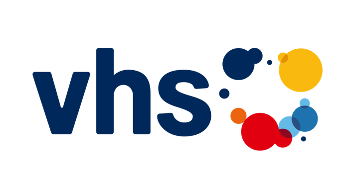 Das Bild zeigt die Logos von VHS und LemTREFF vor einem schwarzen Hintergrund.