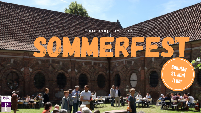 Familien-Sommerfest mit Outdoor-Treffen und Familiengottesdienst an einem sonnigen Tag.