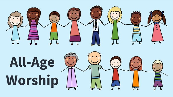 Children of various ages and ethnicities holding hands, representing unity and togetherness in worship.