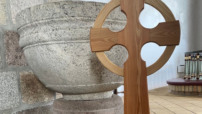 Keltisk kors i Durup kirke.