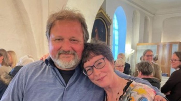 Partners in Crime Peter Eget og Eva Sandfort efter vellykkket kirkekoncert