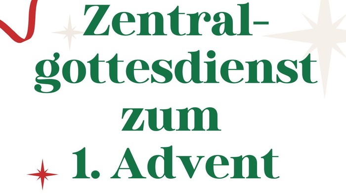 Plakat für eine Weihnachtsveranstaltung am 30. November in der Adolf-Clarenbach-Kirche mit Kaffee und Gebäck.