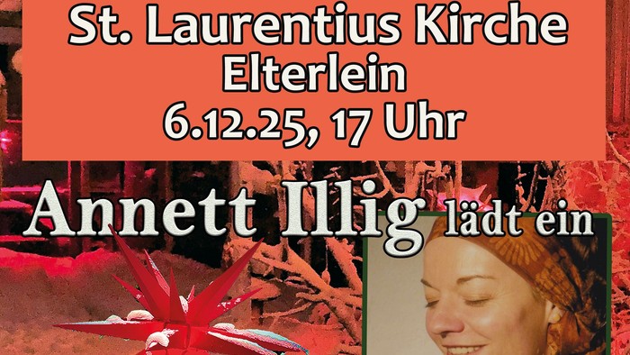 Plakat für eine Weihnachtsveranstaltung mit Annett Illig
