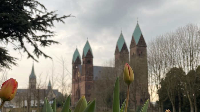 Die Erlöserkirche Bad Homburg aus dem Schlossgarten fotografiert