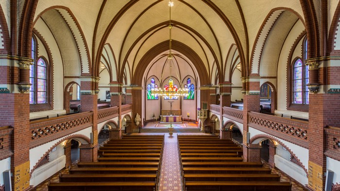 Auenkirche Kirchenschiff von der Empore aus Foto Sebastian Rost