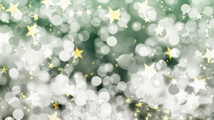 En glitrende og festlig udstråling med stjerner og lysblomster.