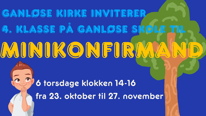 Ganløse Kirke inviterer til klasselokale for minikonfirmation fra 23. oktober til 27. november