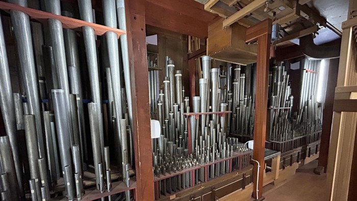Bild des Pfeifenwerks der Heßler-Orgel in St. Nicolai