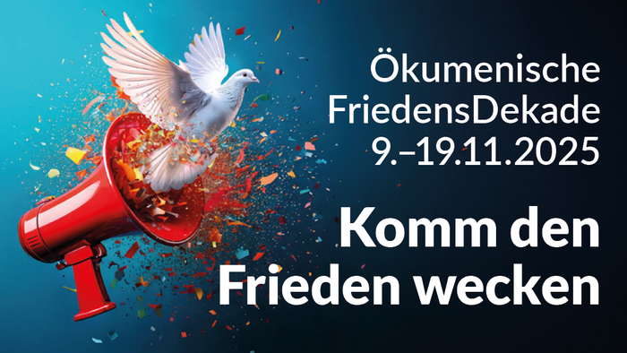 Plakat der Ökumenischen Friedensdekade