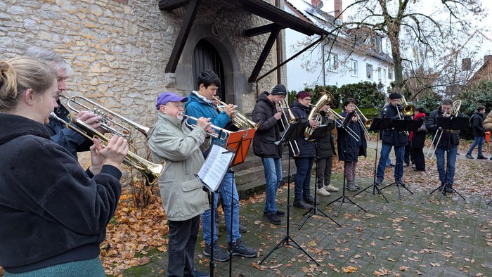Posaunenchor vor der Marienkirche