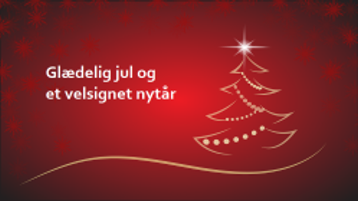 Gladelig jul og et velsignet nytår
